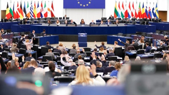 Session plénière du 18 janvier 2024 à Strasbourg. Le Parlement européen approuve à une large majorité une résolution contre la persécution du Falun Gong en Chine
