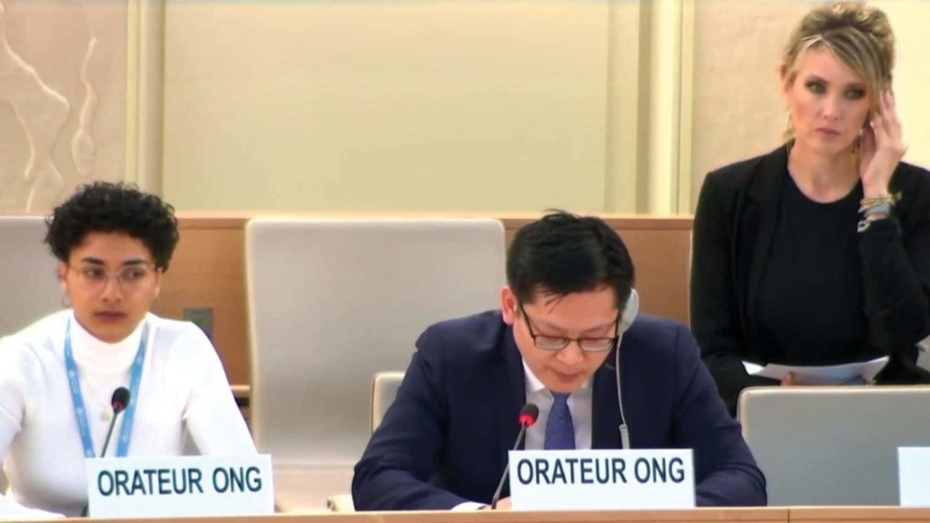 Monsieur Lebin Ding, session du CDH à Genève le 4 mars 2025.