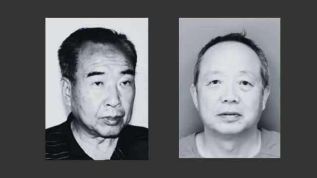 John Chen (à gauche) et Li Ping (à droite), deux citoyens américains naturalisés, ont été condamnés à une peine de prison en novembre 2024 pour avoir mené des opérations de répression visant les pratiquants de Falun Gong aux États-Unis. Ils ont notamment recueilli des renseignements pour le compte du PCC et organisé un stratagème de corruption visant la compagnie Shen Yun Performing Arts. (Sources : Radio Free Asia, Bureau du shérif du comté de Pinellas)