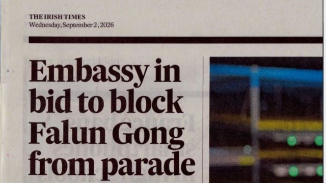 Extrait de l’édition papier de The Irish Times du 2 septembre 2026